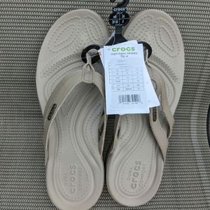 CROCS Women's Capri Basic Strappy Flip, size 8